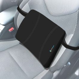 Kine Travel Cojín Lumbar Ergonómico para Espalda Baja, Aprobado por Fisioterapeuta, Reduce Dolor, con Sujeción Elástica, 36x27x6 cm