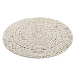 Individual Balines DKD Home Decor Blanco Natural 34 x 1.5 x 34 cm