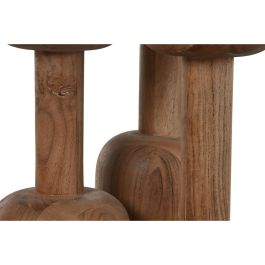 Mesa de Comedor Home ESPRIT Negro Natural Mármol Acacia 106 x 106 x 76 cm