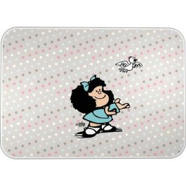 Alfombrilla protectora Mafalda BIRD Multicolor PVC 47 x 33 cm Sobremesa (2 Unidades)