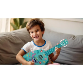 Lexibook Ukulele de Madera Stitch con 4 Cuerdas de Nylon, 53 cm, Guía Incluida