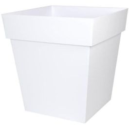 Maceta cuadrada Toscana EDA - 50 cm - 87 L - Blanco