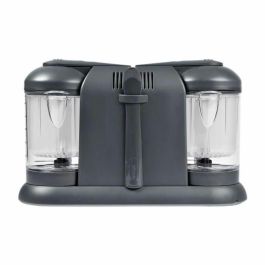 Beaba BEA3384349129521 Babycook Dúo, Robot de Cocina para Bebés, Procesador de Alimentos, Vapor y Mezcla, Gris Oscuro