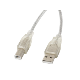Lanberg Cable USB 2.0 de Impresora A-B, 3 Metros, Transparente, 480 Mb/s, Ferrita Precio: 4.88999962. SKU: B18XB4QDKC
