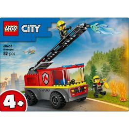LEGO 60463 Camión de Bomberos con Escalera City Set de Construcción con 2 Minifiguras, Extintor y Llamas para Niños