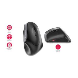 Cherry MW 4500 Ratón Inalámbrico Ergonómico con Diseño 45° para Mayor Comodidad, Resolución Ajustable hasta 1200 dpi y Nano Receptor