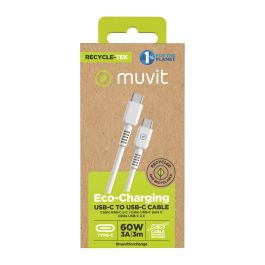 muvit for change cable Tipo C a Tipo C 3A/60W 3m blanco