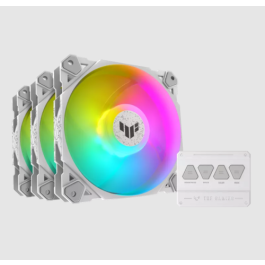 ASUS TUF GAMING TF120 ARGB WHITE EDITION 3IN1 Ventilador RGB Blanco 12 cm 3 Piezas 90DA0033-B09030
