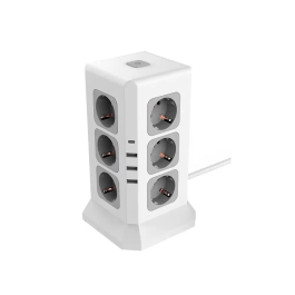 Q-connect Regleta Múltiple 16 en 1 con 12 Tomas de Corriente, 3 USB y 1 USB-C, Cable 2m, 120x120x210mm Precio: 35.88999997. SKU: B16LBWW9DC