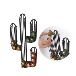 Quttin Soporte para 32 Cápsulas de Café Cactus - Organizador de Café 41.5 cm Alto (12 Unidades)