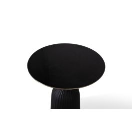 GINER Y COLOMER Mesa de Centro con Cristal Templado y Estructura Metálica Negro Dorado 51 cm