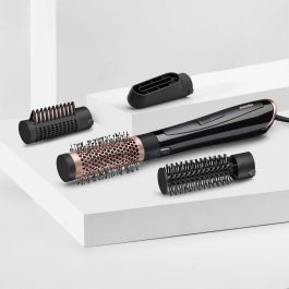Babyliss Perfect finish - Cepillo de aire iónico 1000W, 2 temperaturas, botón de aire frío, neutraliza electricidad estática, cepillo térmico de 38mm y puas suaves de 20mm