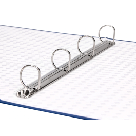 Liderpapel Carpeta de 4 anillas 25mm Mixtas Folio Cartón Forrado Azul