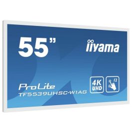 iiyama TF5539UHSC-W1AG Pantalla Táctil Interactiva 55" 4K UHD PCAP IPS 15 Puntos Open Frame Antirreflejos Touch-Through-Glass Blanca Uso 24/7