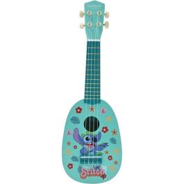 Lexibook Ukulele de Madera Stitch con 4 Cuerdas de Nylon, 53 cm, Instrumento Musical Educativo para Niños de 3 Años, Guía Incluida