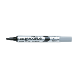 Pentel Marcador Pizarra Blanca Maxiflo MWL-5S Negro Caja 12 Unidades