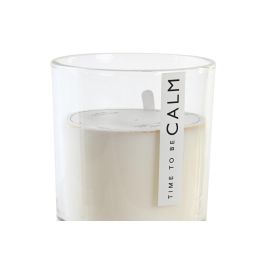 DKD Home Decor Vela Perfumada Urban con Aroma Calm de Cera Blanca 200 gr para Decoración del Hogar | 9x9x10 cm (Pack 12 Unidades)