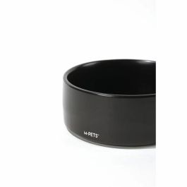 M Pets Cuencos de cerámica con soporte de bambú 2x350 ml OPERA Negro