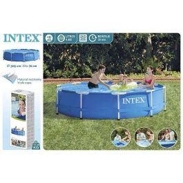 Piscina redonda metal frame capacidad 4485 litros 305x76cm Piscina redonda metal frame capacidad 4485 litros 305x76cm