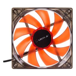 Unykach 51792 Ventilador CPU 120mm LED Rojo 1200 RPM Silencioso 19dB para Alto Rendimiento 3 Pines