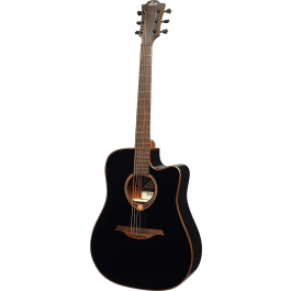 LAG Guitarra Acústica Dreadnought Cutaway Tramontane 118 A/E Electroacústica Negra Brillante
