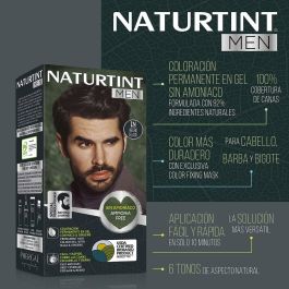 Naturtint #4N Castaño Natural Tinte Hombre Sin Amoniaco para Barba y Cabello Cobertura Canas 1 ud