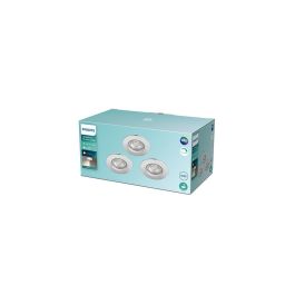 Philips PH-929002527122 Pack 3 Downlight LED "Dive" Circular 5.5W 410Lm Cromado 2700K IP65. Luz Integrada, Ahorro Energético.