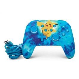 Enhanced Mando Con Cable Nintendo Switch Tie Dye Pikachu POWER A NSGP0090-01