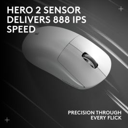 Logitech G PRO X SUPERLIGHT 2 LIGHTSPEED EER2-933 Ratón Gaming Inalámbrico Óptico Blanco 32000 DPI USB-C