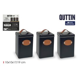 Quttin Bote de Metal Cuadrado para Cocina - Surtido de 3 Unidades (10x10x17-19 cm) (18 Unidades) Precio: 32.69000009. SKU: B1A69FJ7B4