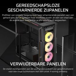 Corsair Caja 5000T LX RGB CC-9011298-WW Cristal Templado Mid-Tower Negro