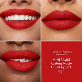 Bare Minerals Pintalabios Líquido MINERALIST Comfort Matte, Tono Royal, Larga Duración 6H, Hidratante, Vegano, Resistente a Manchas, 4 ml