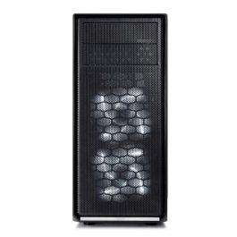 Fractal Design FD-CA-FOCUS-BK-W Caja PC Midi Tower Negra con Ventana Lateral y Ventiladores Frontales Iluminados en Blanco