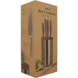 Bloque de cuchillos de 5 piezas - MENASTYL - 5041070 - Acero inoxidable - Madera Bloque de cuchillos de 5 piezas - MENASTYL - 5041070 - Acero inoxidable - Madera