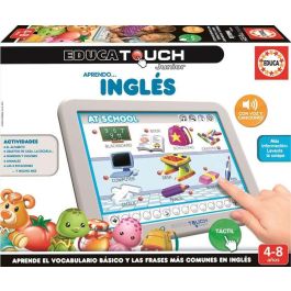 Educa Juego Educa Touch Junior Táctil Aprendo Inglés con 6 Láminas de Actividades para Niños de 4 a 8 Años