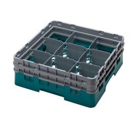 CAMBRO - 9S638-110 - Cesta de lavado 9 comp. 3 alturas - 14,8 cm Ø máx. - alt. máx. 17,6 cm - 50 x 50 x 22,5 cm - Negro Precio: 77.69000052. SKU: B17G6FSM2M