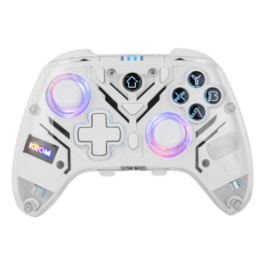KROM NXKROMKRYSTAL Mando y Volante Transparente, Blanco Bluetooth/USB Gamepad Analógico/Digital para Android, Nintendo Switch, PC, iOS Precio: 33.68999975. SKU: B1DHE29KQE