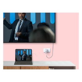 AVERMEDIA GC313Pro Cargador GaN 100W con USB Tipo C Carga Rápida Power Delivery 3.0 Blanco Cable 2m