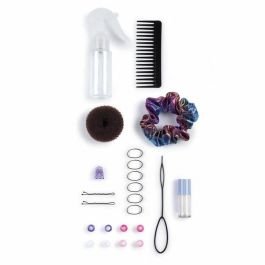 Smoby Cabezal de Peinado Afro 3032160111484 Fácil de Peinar con 23 Accesorios Realistas y Labios Sensibles al Calor