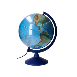 Liderpapel Globo terráqueo con luz físico y político escribible diámetro 30 cm