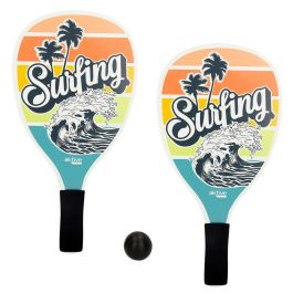 Palas de Playa con Pelota Aktive Surf 20 x 40 cm (12 Unidades) Palas de Playa con Pelota Aktive Surf 20 x 40 cm (12 Unidades)