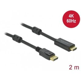 DeLOCK Cable DisplayPort 1.2 a HDMI Activo 4K 60Hz 2m