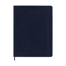 Moleskine DSB2012WN4Y26 Agenda 2026 Semanal Tapa Blanda XL (19x25 cm) Azul Zafiro, 12 Meses, para Notas y Planificación