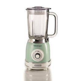 Ariete 583/04 Batidora de Vaso Vintage con Vaso de Vidrio, 4 Velocidades, Color Verde
