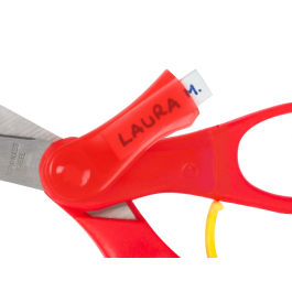 Liderpapel Tijera 15 cm con Resorte para Facilitar el Corte, Punta Redonda, Acero Inoxidable, Apta para Todos los Usos