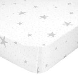 Sábana Bajera HappyFriday BASIC KIDS Blanco Gris 70 x 140 x 14 cm Estrellas Precio: 16.89000038. SKU: B1GNNGBA7N