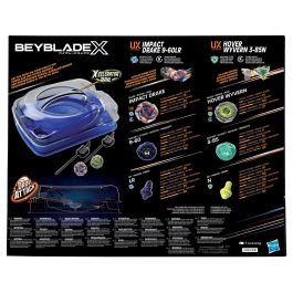 Hasbro G0842 Beyblade Estadio Premium Drop Attack X Set de Batalla Beystadium 2 Tops y 2 Lanzadores +8 años