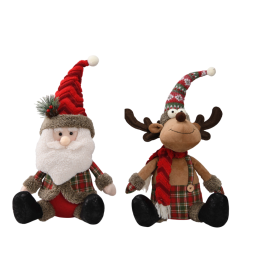 DKD Home Decor Figura de Navidad Alpina Decoración Navideña Poliéster Rojo y Verde 16 x 51 x 23 cm (Set de 2 Unidades), Modelo Aleatorio Precio: 35.50000003. SKU: B1AWRF5N4D