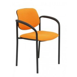 Silla Piqueras Y Crespo Villalgordo Confidente Brazos Fijos Chasis Negro Asiento Y Respaldo Tapizados Bali Naranja Precio: 158.50000056. SKU: S5703152
