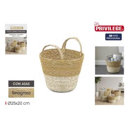 Inde Cesta Cónica Seagrass con Asas 25.9 x 28.2 x 24.7 cm